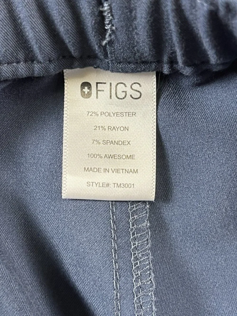 Figs Scrubs Pants Size Medium Blue Style TM3001